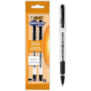 Długopis żelowy czarny BIC Gel-ocity Stic 0.5mm Pouch Blister 2 sztuki - BIC