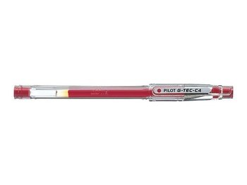Długopis żelowy, G-Tec-C4 Extra Fine, czerwony - Pilot