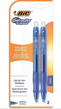 Długopis żelowy, Gel-ocity, niebieski, 2 sztuki - BIC