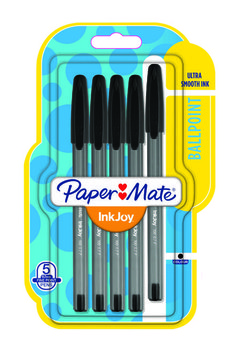 Długopisy Paper Mate InkJoy, 0,7MM, czarny, 5 sztuk - Paper Mate