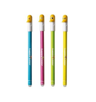 Długopisy usuwalne, Kaczorki, 4 sztuki, Happy Color - Happy Color