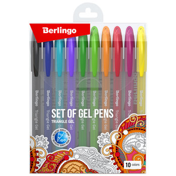 Długopisy żelowe, 10 kolorów - Berlingo