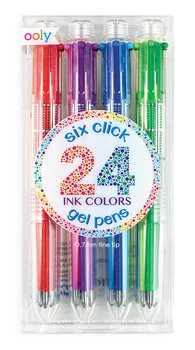 Długopisy żelowe, 6 sztuk - Kolorowe Baloniki