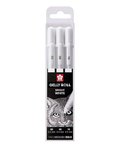 Długopisy żelowe Sakura Gelly Roll, 3 sztuki (05 08 10), białe - Sakura