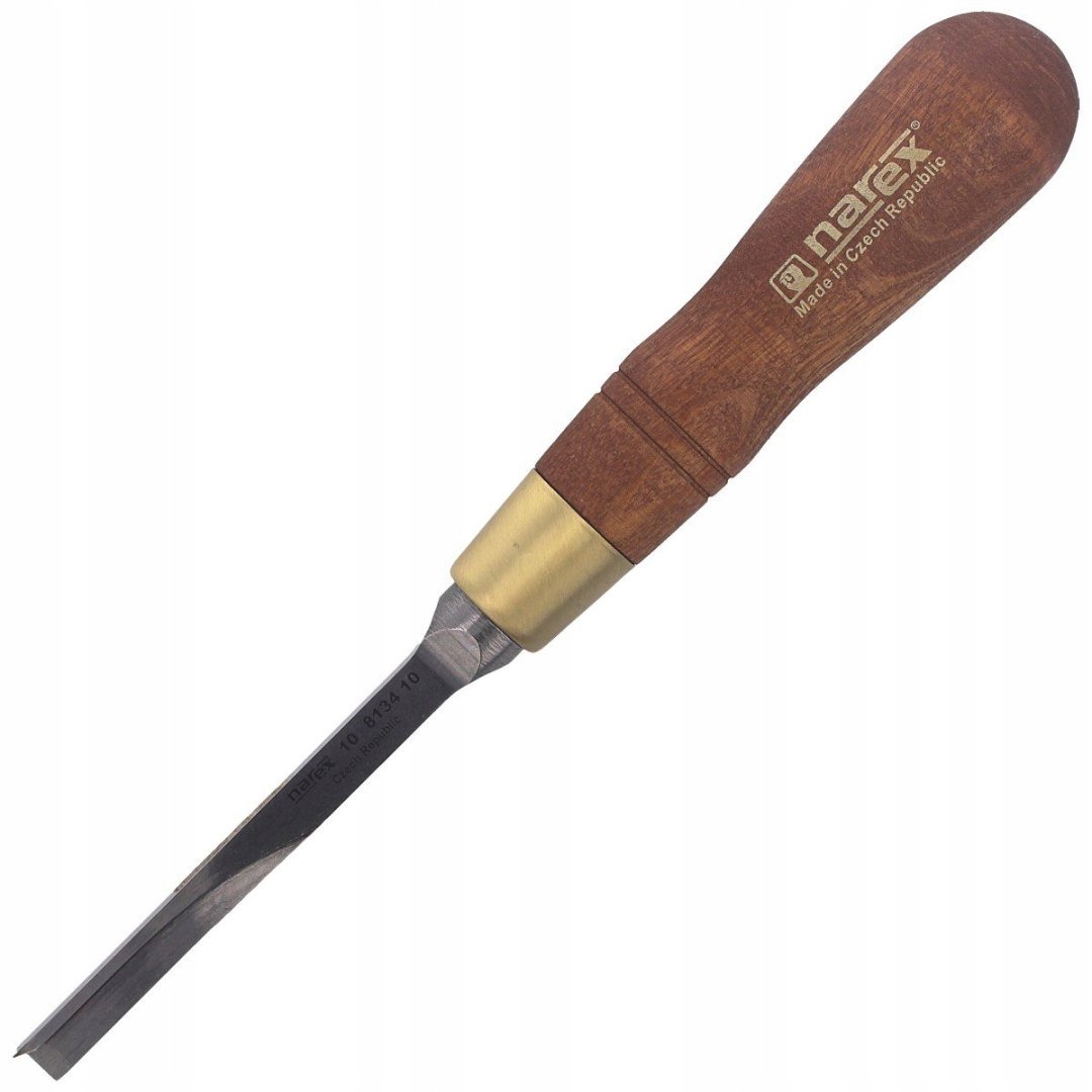 Narex Scalpello Angolare Premium 10 Mm - Acciaio Cr-Mn, 59 HRc, Manico In Legno Di Carpino, Per Squadrature Precise A 90°
