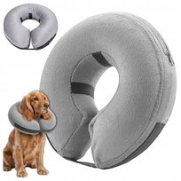 DMUCHANY KOŁNIERZ OCHRONNY POOPERACYJNY DLA PSA MIĘKKI MATERIAŁ ROZMIAR L