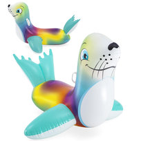 Dmuchany materac do pływania foka z uchwytami Bestway