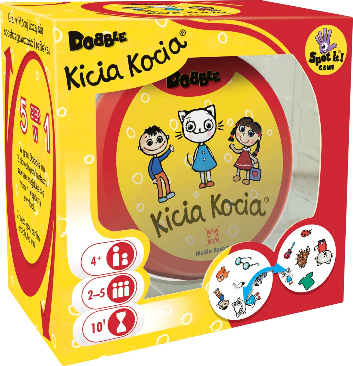 Dobble Kicia Kocia, gra rodzinna, Rebel