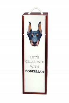 Doberman Pudełko na wino z geometrycznym psem - Inna marka