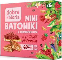 Dobra Kaloria Mini batoniki z nerkowców à la tarta malinowa 102g DOBRA KALORIA