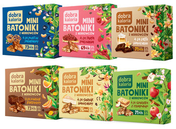 Dobra Kaloria Zestaw Mini Batoników Bez Cukru Zdrowe Batony Mix Smaku 6szt - DOBRA KALORIA