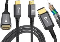 Dobry najlepszy kabel HDMI Ovolo 8m metrów przewód złącze 4K czarny black
