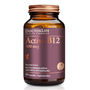 Doctor Life Active b12 aktywna witamina b12 500mg suplement diety 60 kapsułek - Doctor Life