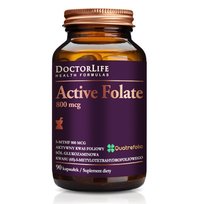 Doctor Life, Active folate aktywny kwas foliowy 800 mcg, Suplement diety, 90 kaps.