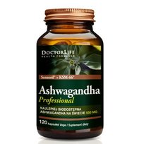 Doctor Life Ashwagandha Professional 550mg, 120 kaps. Doctor Life