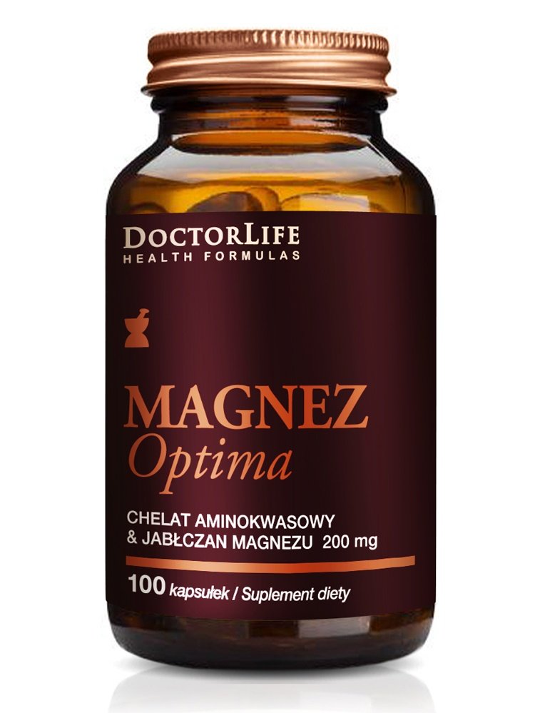Zdjęcia - Witaminy i składniki mineralne Lifecell DOCTOR LIFE, Magnez Optima 200 mg, Suplement diety, 100 kaps. 