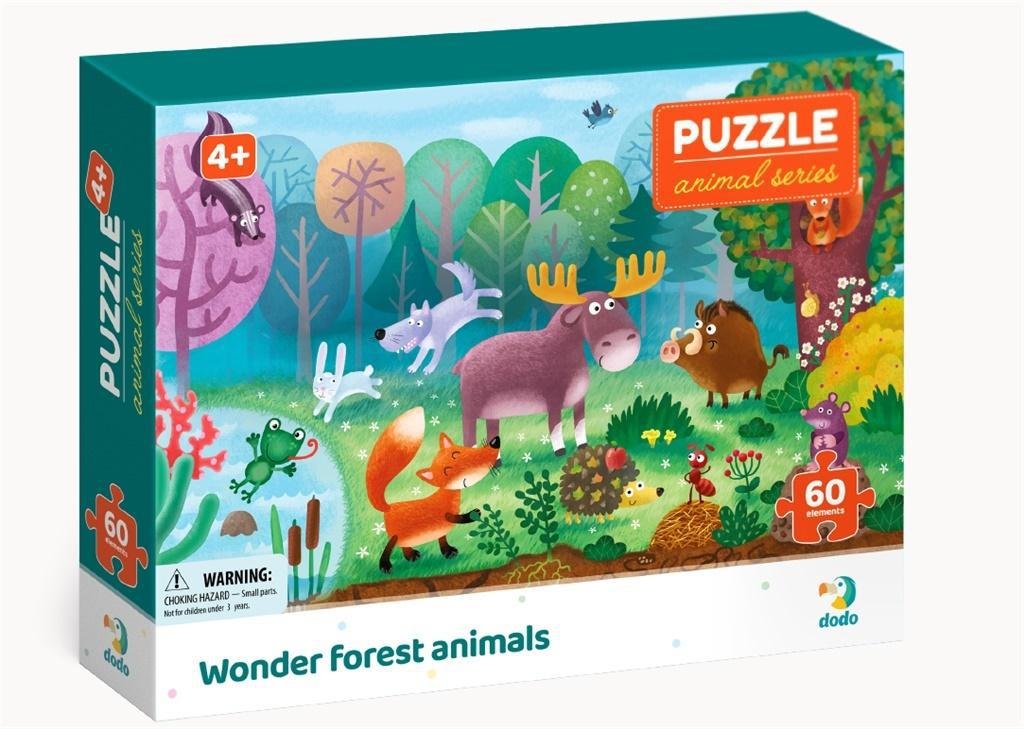 Фото - Пазли й мозаїки Dodo , puzzle, Bioms Wonder forest animals, 60 el. 