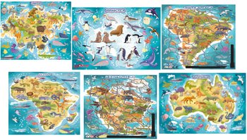 Dodo, puzzle, Set Continents, 53 el. - Dodo