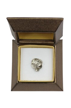 Dog z Bordeaux, Dogue de Bordeaux, Mastif francuski - broszka z psem w pudełku prezentowym, elegancki pin, wpinka do klapy marynarki marki Art-Dog - Art-Dog