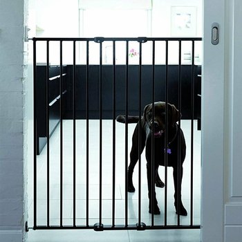 DogSpace - Charlie – bardzo wysoka, przykręcana bramka dla psa, czarna (63.5-107cm) - Baby Dan