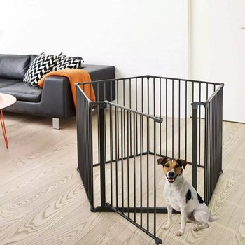 DogSpace - Max Multi - przykręcana bramka dla psa/kojec, czarna (90-350cm) - Baby Dan