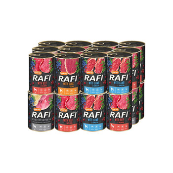 Dolina Noteci Karma mokra dla psa RAFI mix smaków 24x 400 g - Rafi