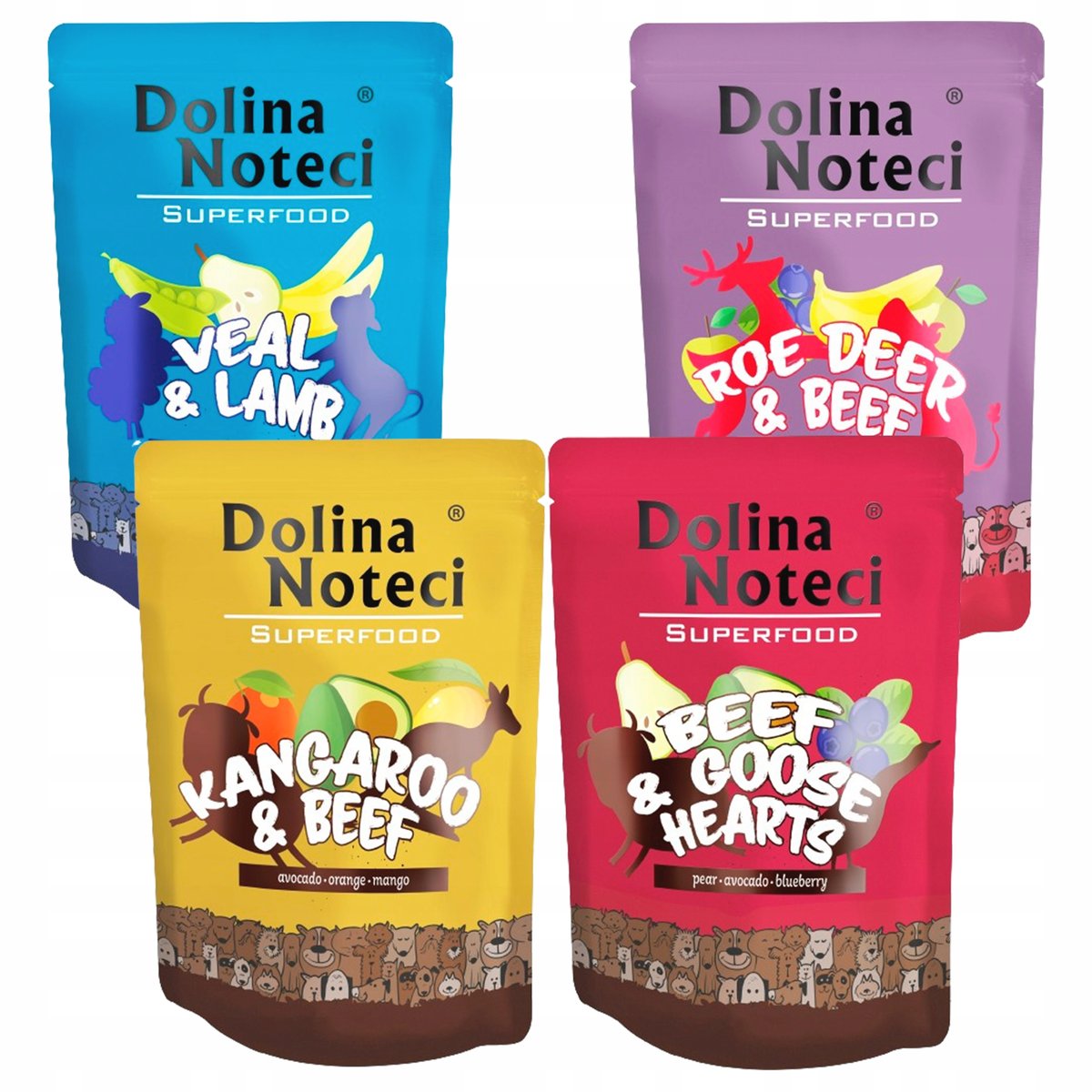 Dolina Noteci Glutenvrij Superfood natvoer voor honden, kalf en lam, 400 g ( set van 6