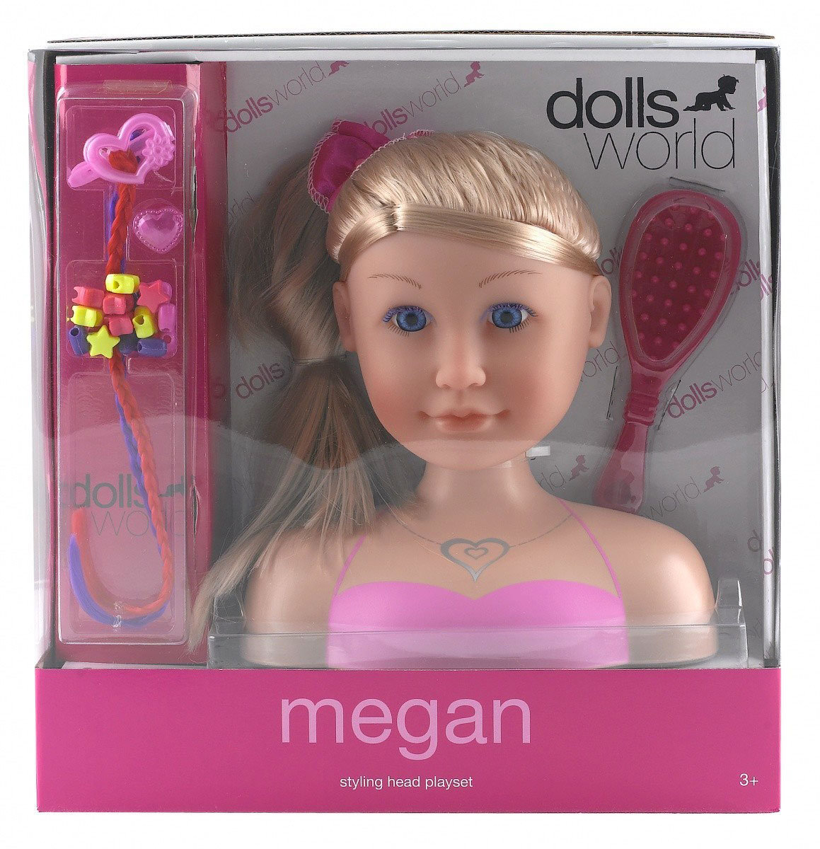 Dolls World, głowa lalki do stylizacji Megan