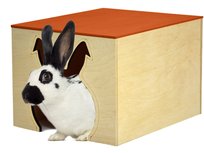 Domek dla królika z płaskim dachem, mały