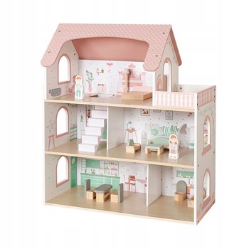 Domek dla lalek drewniany LULILO Peonio 70cm LED róż - Inna marka