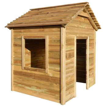 Domek drewniany dla dzieci, 120x120x146 cm, zielon - Zakito