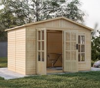 Domek ogrodowy drewniany, Szopa na narzędzia 332x222xH232cm 6 m2 - M334FB