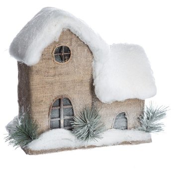 Domek pod śniegiem MIA HOME, brązowa, 24 cm - MIA home