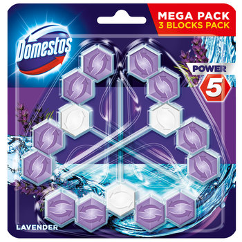 Domestos, Kostka zapachowa do toalet Power 5, Lavender, 55 g, 3 szt. - Domestos