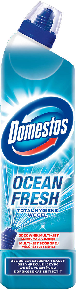 Фото - Засіб для ванн і туалету Unilever Domestos, Płyn do czyszczenia toalet Power Fresh, Ocean, 700 ml 