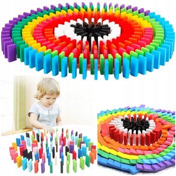 Domino Drewniane Duże Układanka Klocki Edukacyjne Zabawki Dla Dzieci Gra - Skleplolki