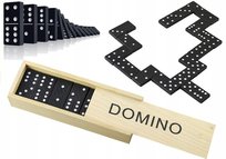 Domino Drewniane Klocki Gra + Pudełko Drewno, gra planszowa Domino
