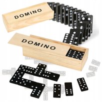 Domino Drewniane Układanka Dzieci W Pudełku Klocki Gra Rodzinna Edukacyjna, DymexShop