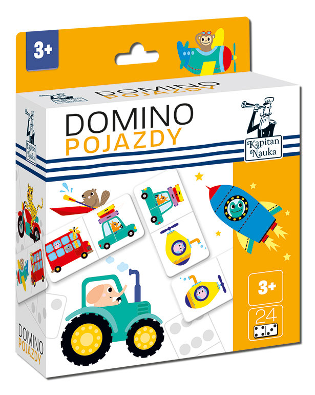 Фото - Розвивальна іграшка Domino Pojazdy, gra planszowa, Kapitan Nauka
