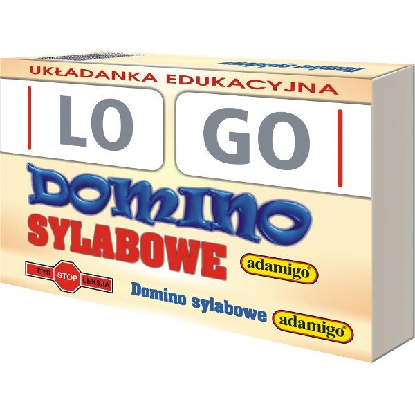 Domino Sylabowe Logo, gra logiczna, Adamigo