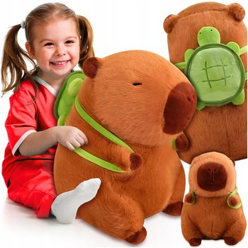 Domino Toys 50 Cm Pluszak Zabawka Kapibara Pluszowa z Plecakiem Żółwikiem 50cm - domino-toys
