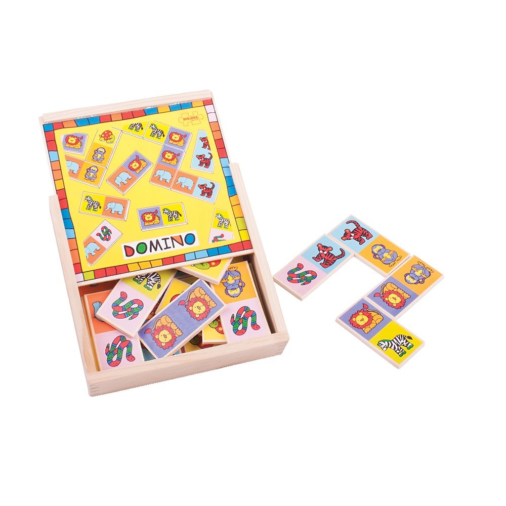 Domino Zwierzątka, Bigjigs Toys, gra planszowa