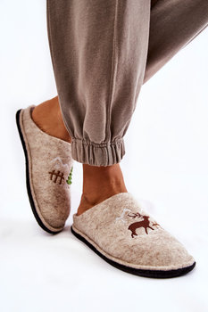 Domowe Papcie Big Star Kk276016 Beżowe-37 - Big Star