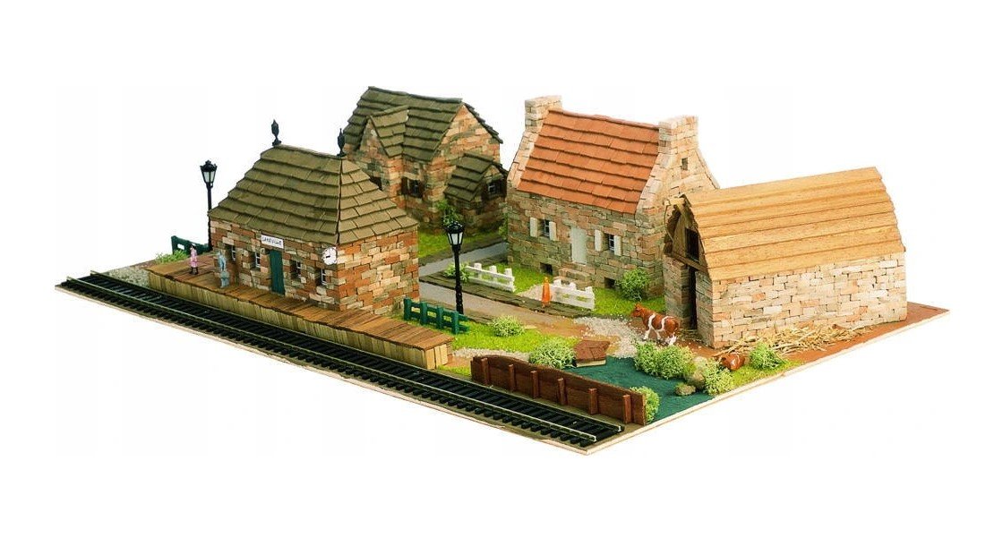 Domus Kits Składane Domki Z Cegły 3D - Diorama Stacja Kolejowa - Domus Kits