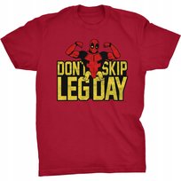 Don't skip Leg Day Koszulka Deadpool Trening Gym