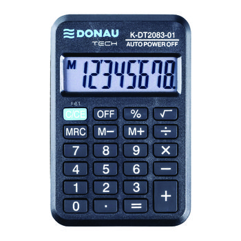 Donau, Kalkulator kieszonkowy 8 cyfrowy K-DT2083, czarny, 89x56x11 mm - Donau