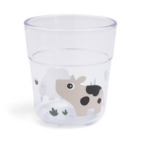 Done by Deer Kubek dla Dziecka Glass L 220ml Tiny Farm Sand