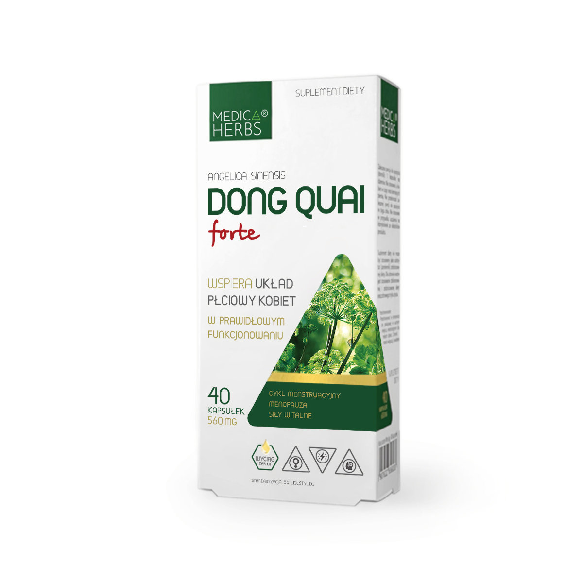 Фото - Вітаміни й мінерали Suplement diety, Dong Quai Forte, Medica Herbs