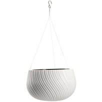 Donica Doniczka Wisząca Okrągła Misa Biała 29,5cm