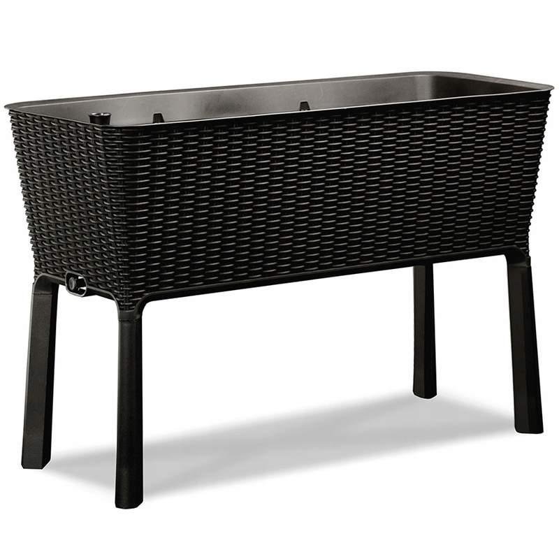 Donica duża Easy Grow, antracytowa, 49,3x114x75,7 cm, 120 l